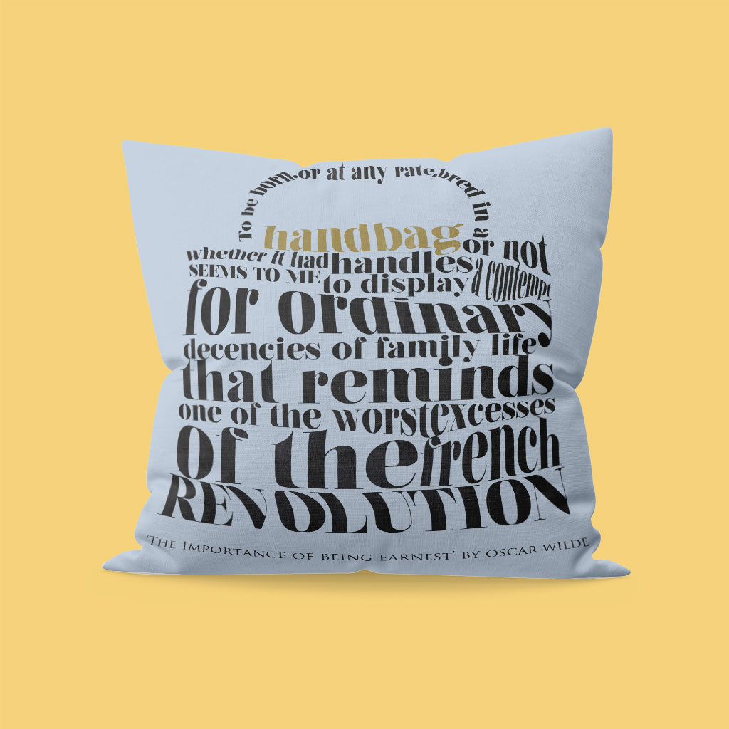 Oscar Wilde Quote - The Importance of Being Earnest Cushion