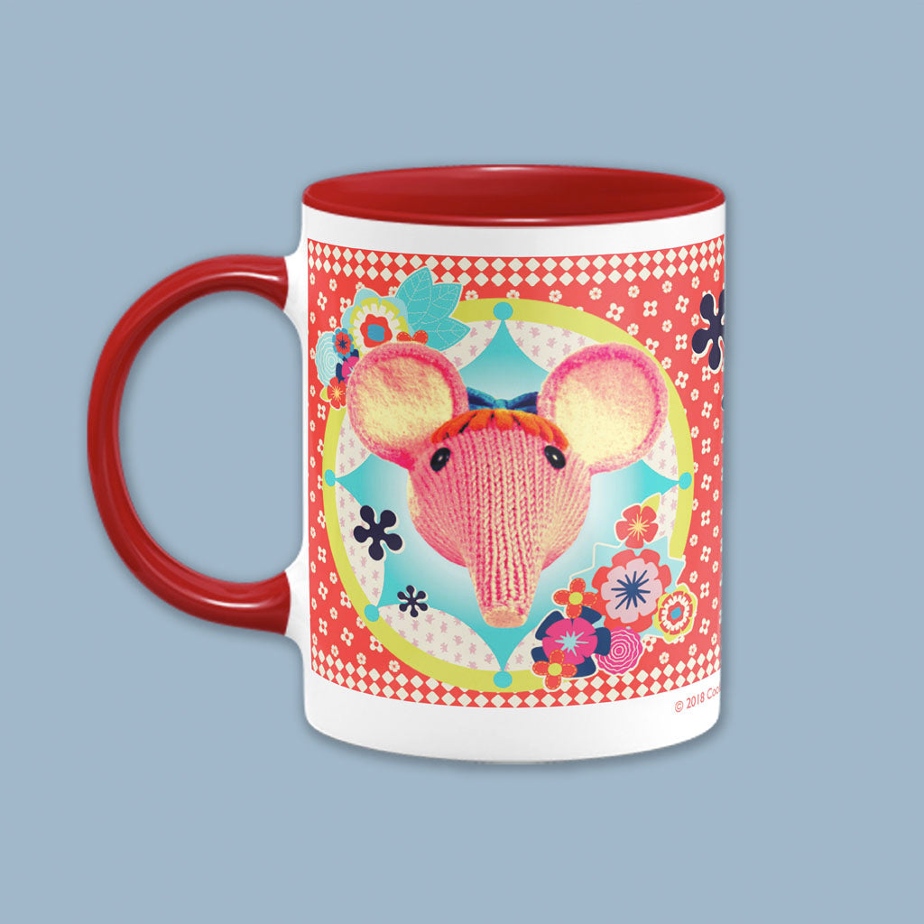 Hearts and Flowers Clangers Coloured Insert Mug