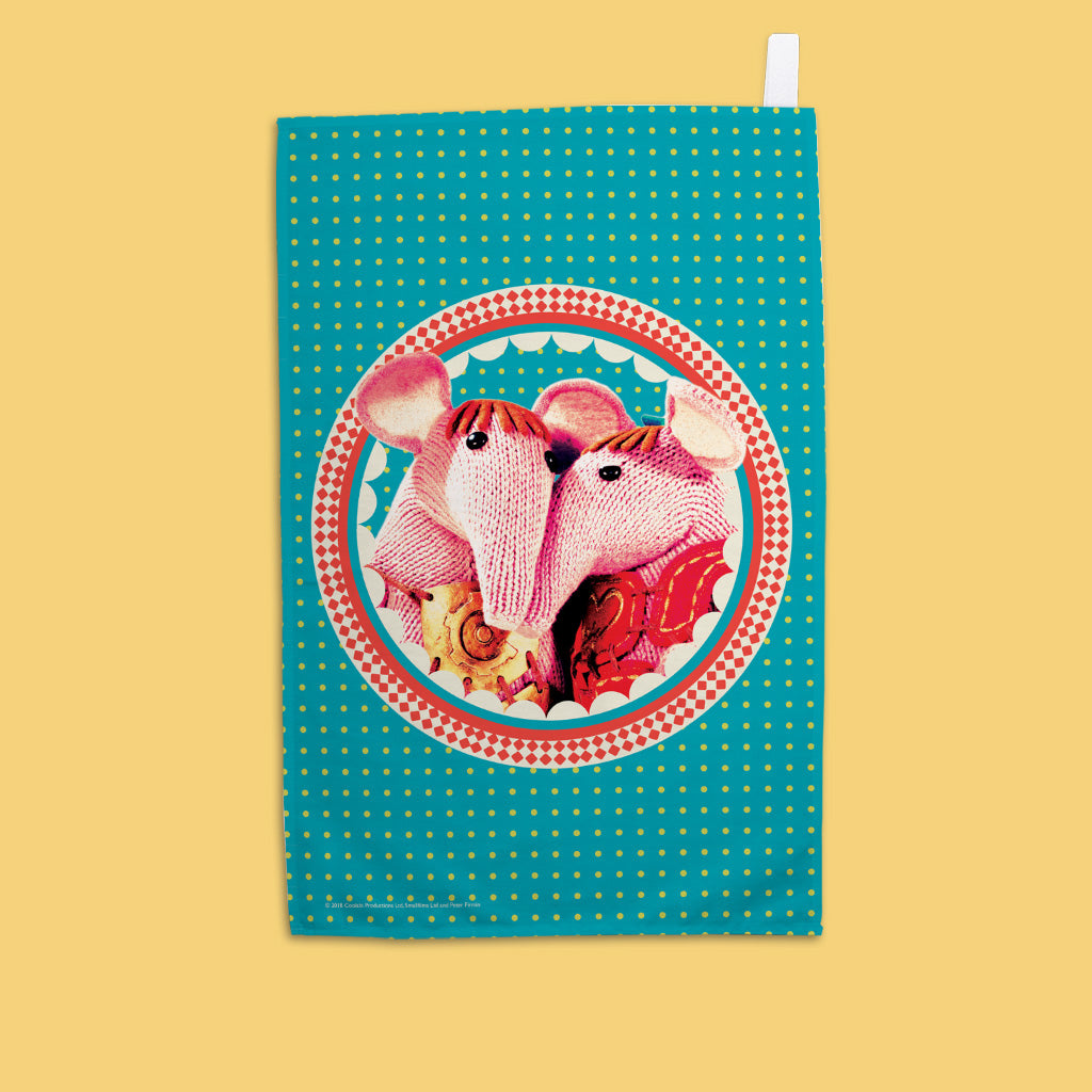 Cuddly Clangers Tea Towel