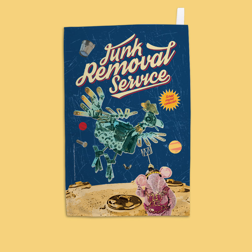 Junk Removal Clangers Tea Towel