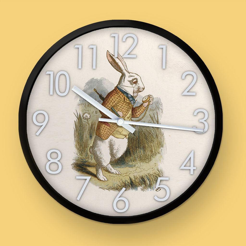 The White Rabbit Checks His Pocket Watch Clock