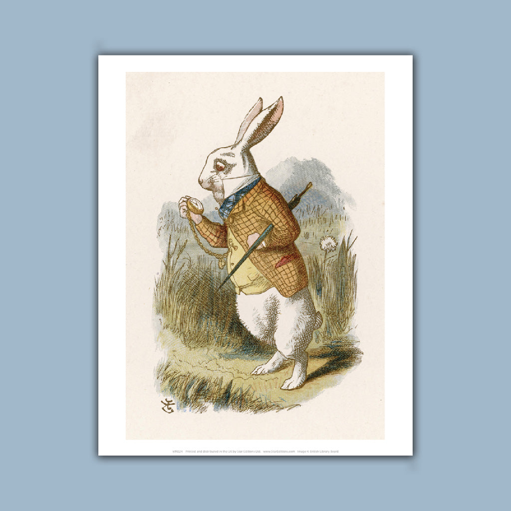The White Rabbit Checks His Pocket Watch Art Print