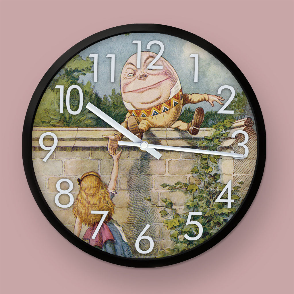 Alice in Wonderland with Humpty Dumpty Clock