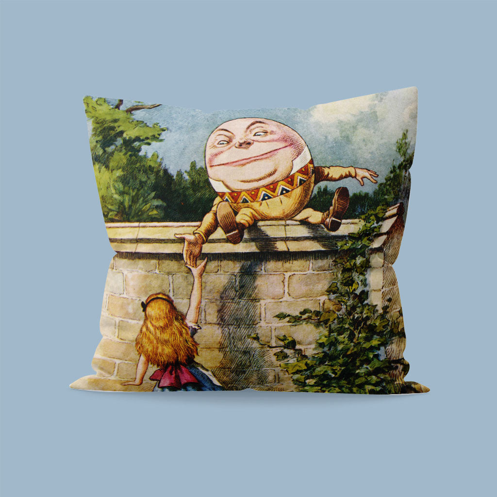 Alice in Wonderland with Humpty Dumpty Cushion