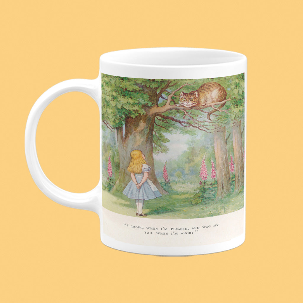 Alice in Wonderland Cheshire Cat illustration Mug