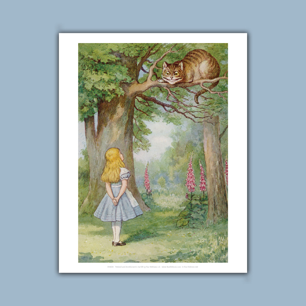 Alice in Wonderland Cheshire Cat illustration Art Print