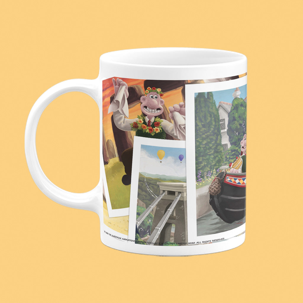 Wallace and Gromit enjoying a Canal Boat Trip Mug