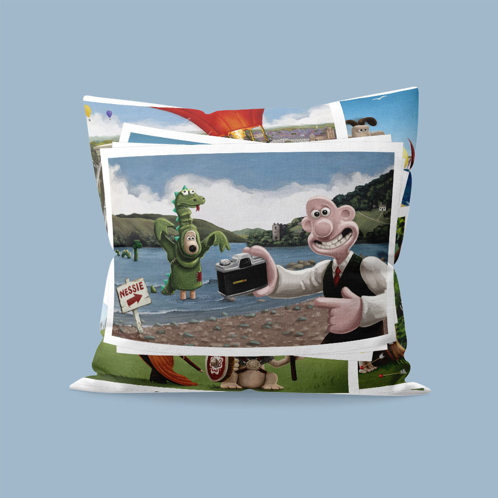 Wallace and Gromit Visit Loch Ness Cushion