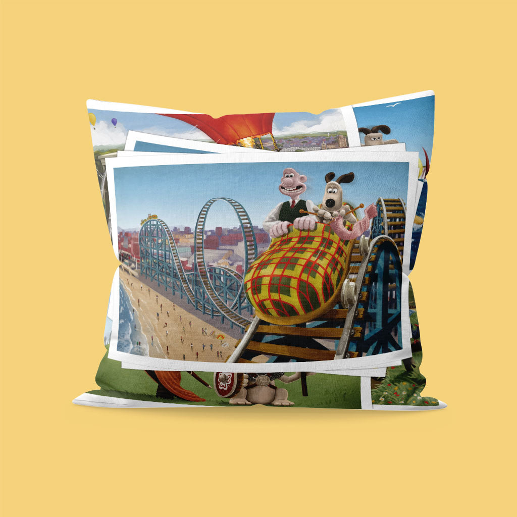 Wallace and Gromit Rollercoaster Cushion