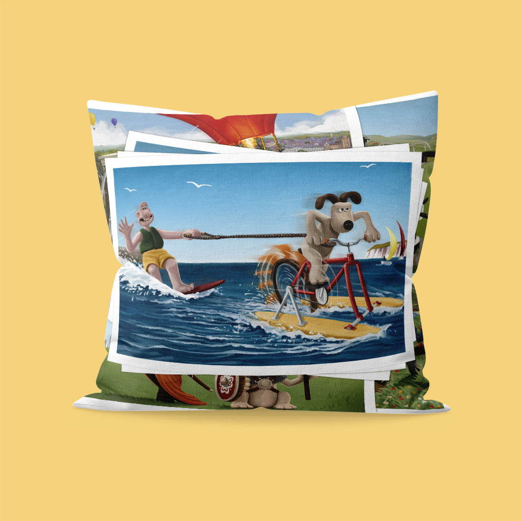 Wallace and Gromit goes Water Skiing Cushion