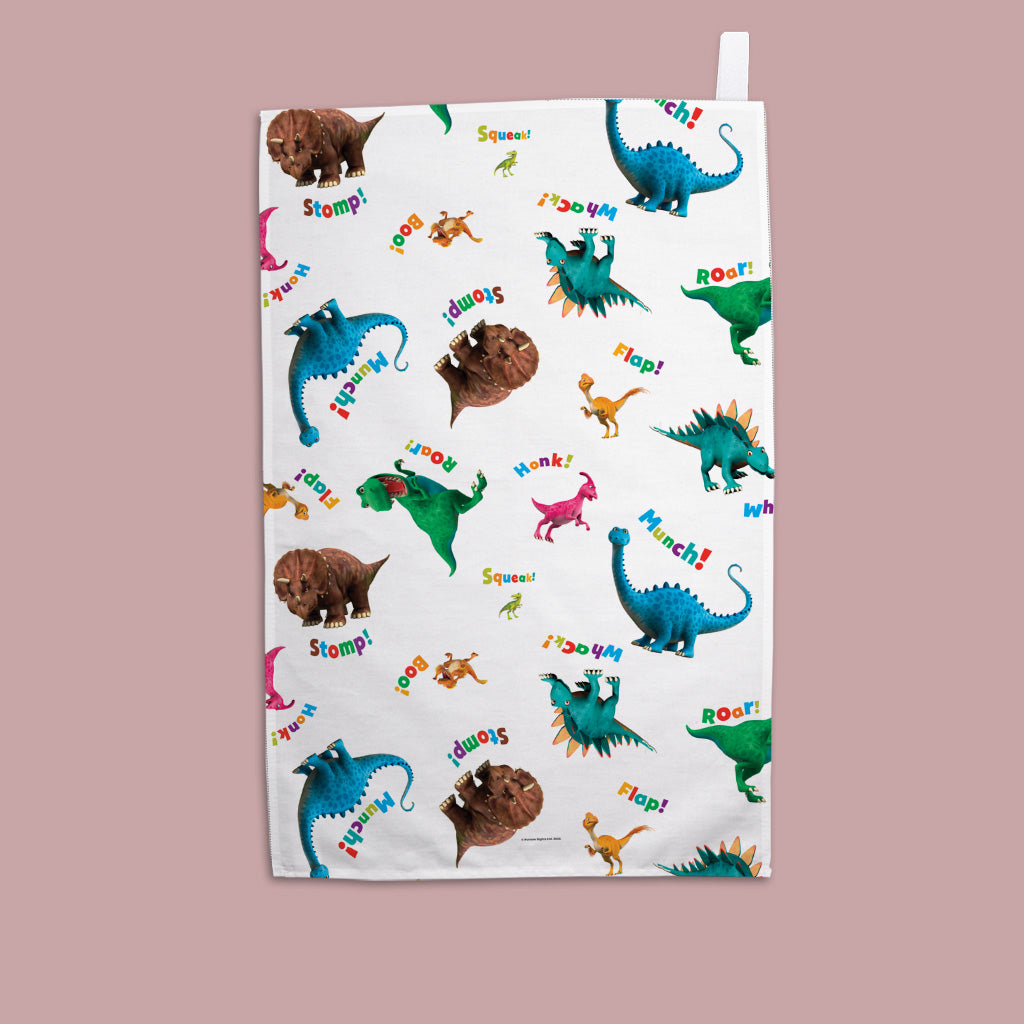 Dinosaur Roar AOP Tea Towel