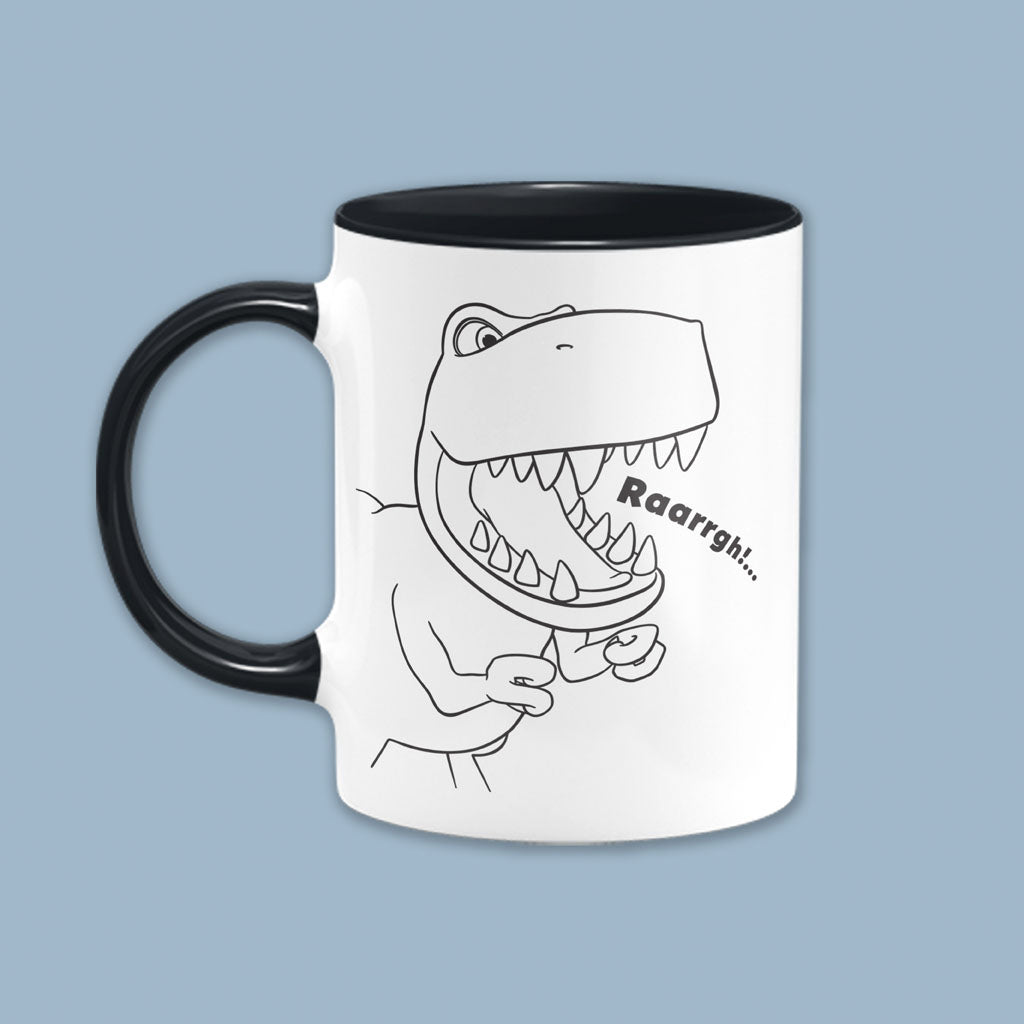Dinosaur Roar Lineart Coloured Insert Mug