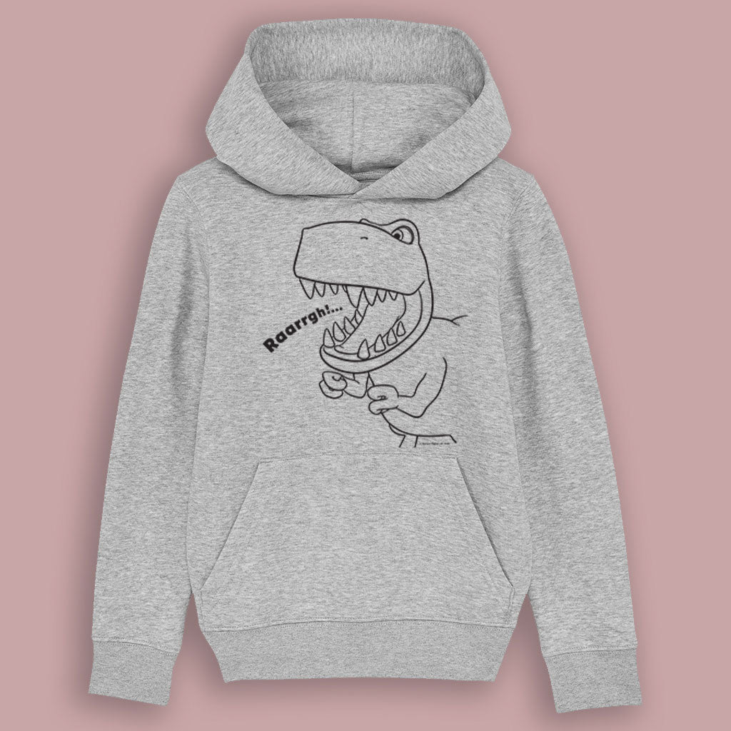 Dinosaur Roar Lineart Hoodie