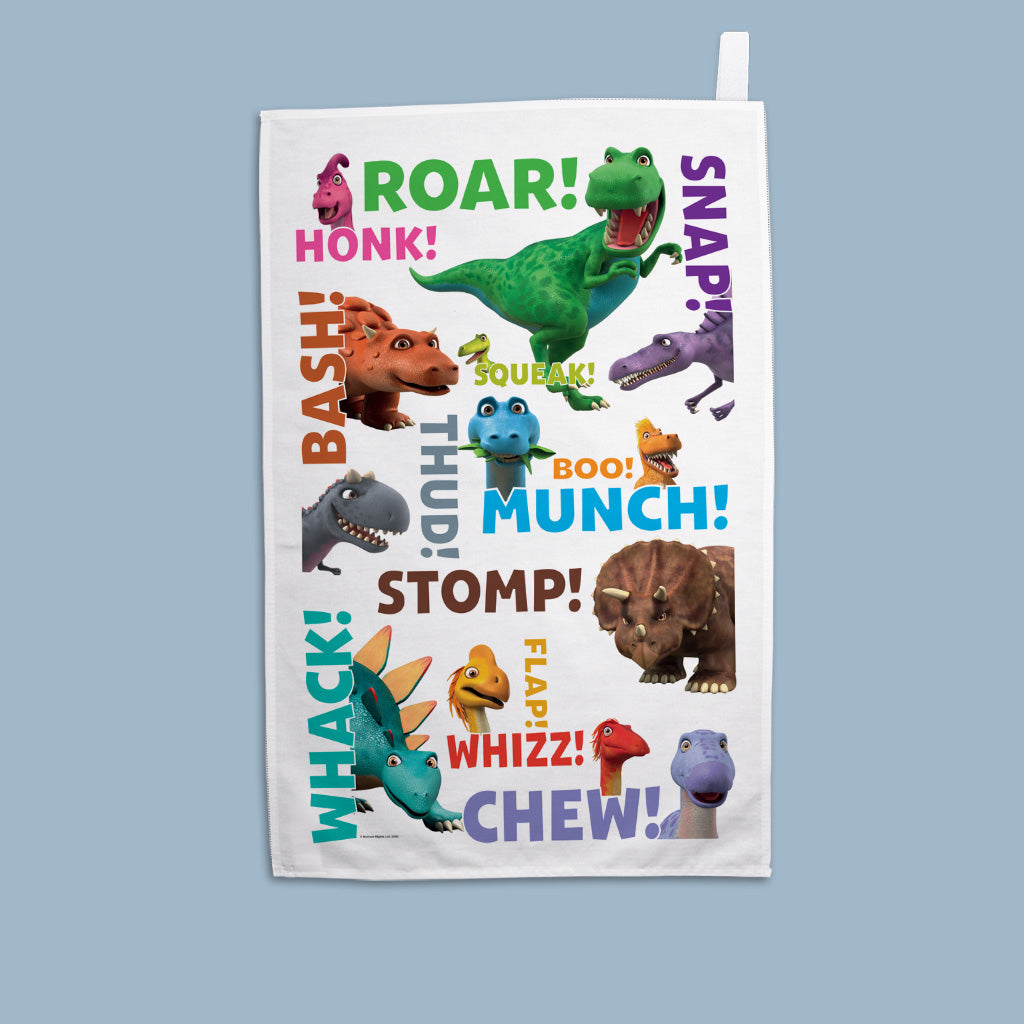 Dinosaur Roar Names Tea Towel