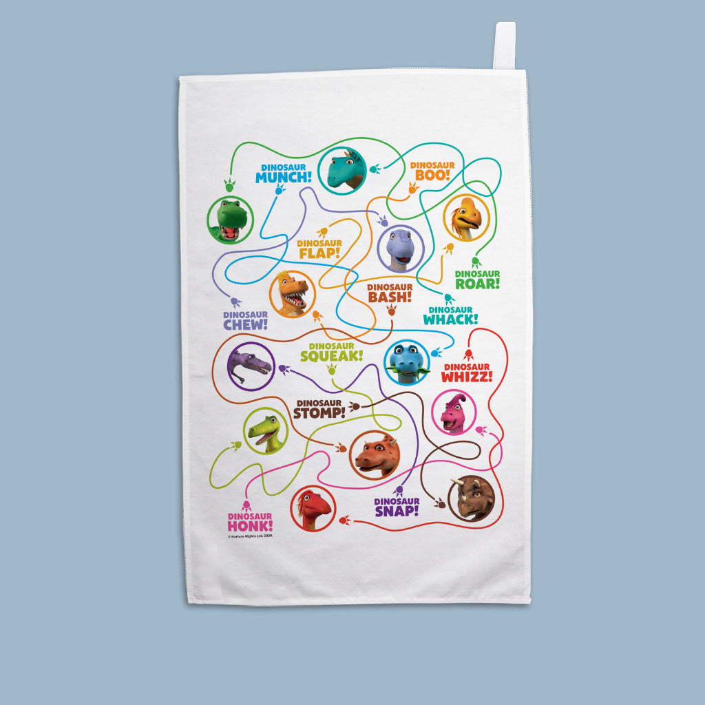 Dinosaur Roar Puzzle Tea Towel