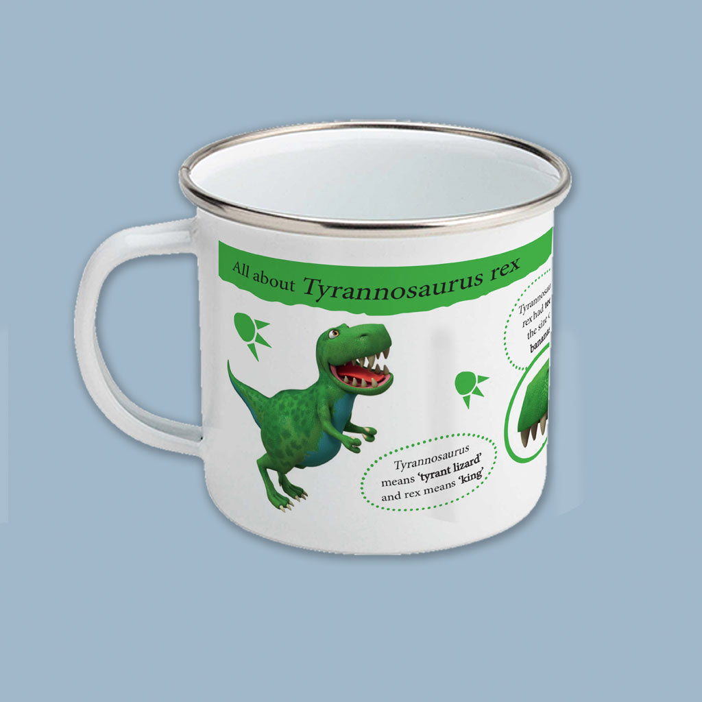 All About Tyrannosaurus Rex Enamel Mug