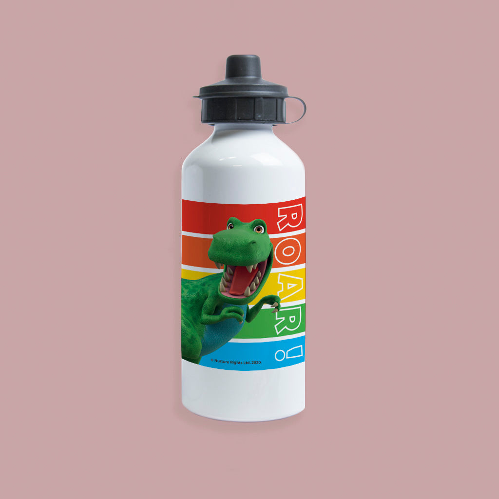 Dinosaur Roar Stripes Water Bottle